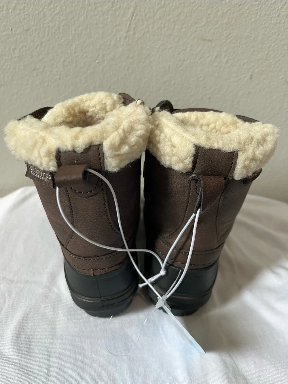 London Fog Kids Brown and Black Winter Boots